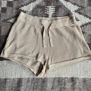 Brixton Knit Mesh Booty Shorts (cream)